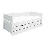 Single Bed with Pull-out Bed and Storage, 90x200 cm, White SINGLE_BED 200 flexa-com.myshopify.com