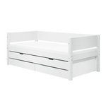 Single Bed with Pull-out Bed and Storage, 90x200 cm, White SINGLE_BED 200 flexa-com.myshopify.com