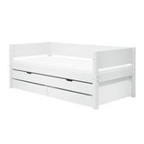 Single Bed with Pull-out Bed and Storage, 90x200 cm, White SINGLE_BED 200 flexa-com.myshopify.com