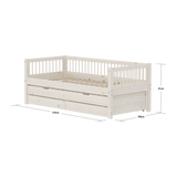 Single Bed with Pull-out Bed and Storage, 90x200 cm, White SINGLE_BED 200 flexa-com.myshopify.com