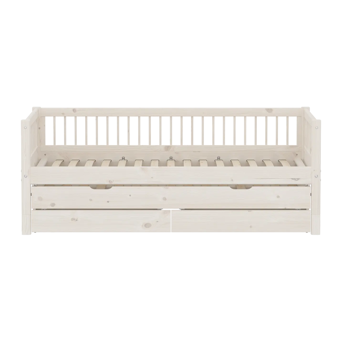 Single Bed with Pull-out Bed and Storage, 90x200 cm, White SINGLE_BED 200 flexa-com.myshopify.com