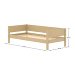 Single Bed with Safety Rail, 90x200 cm, Sand SINGLE_BED 200 flexa-com.myshopify.com