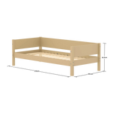 Single Bed with Safety Rail, 90x200 cm, Sand SINGLE_BED 200 flexa-com.myshopify.com