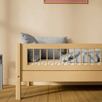 Single Bed with Safety Rail, 90x200 cm, Sand SINGLE_BED 90X200 flexa-com.myshopify.com