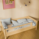 Single Bed with Safety Rail, 90x200 cm, Sand SINGLE_BED 90X200 flexa-com.myshopify.com