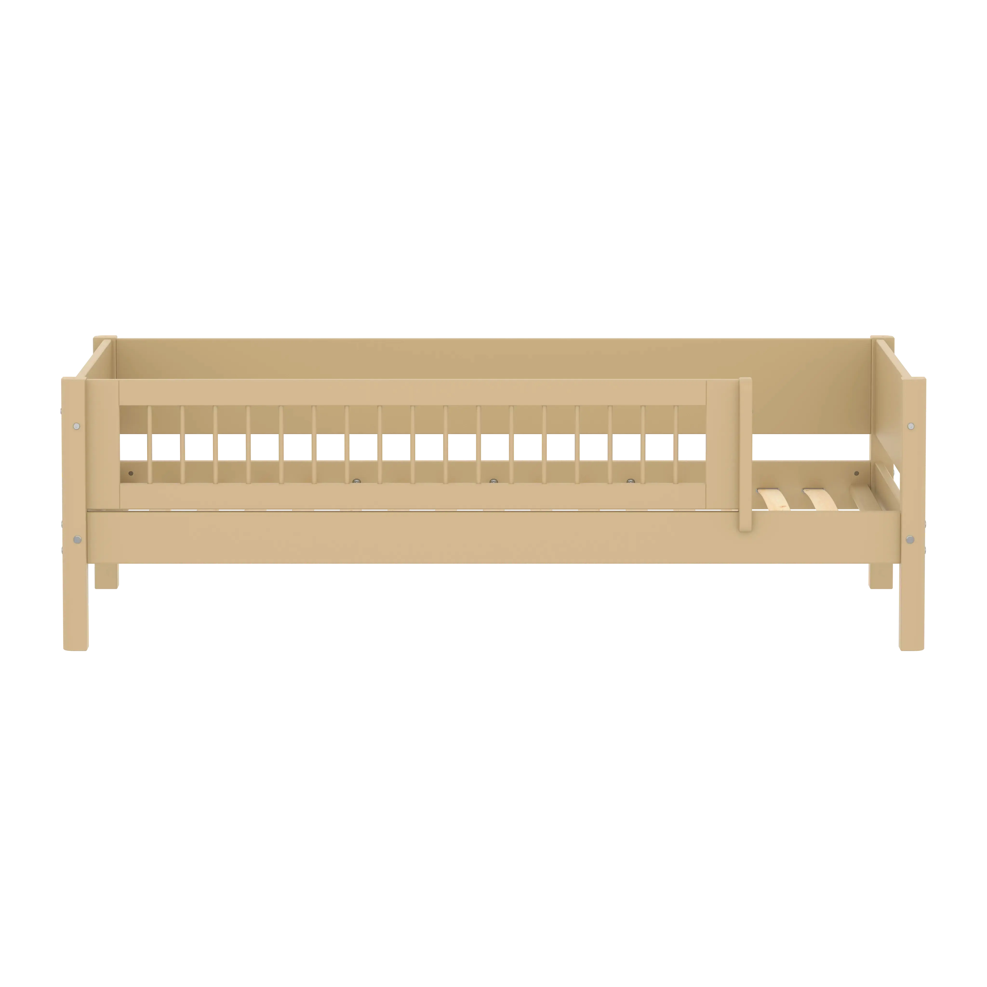 Single Bed with Safety Rail, 90x200 cm, Sand SINGLE_BED 90X200 flexa-com.myshopify.com