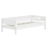 Single Bed with Safety Rail, 90x200 cm, White FLEXA SINGLE_BED daybed-w-front-safety-rail-200x90cm-crossbars-f-wht   90X200 flexa-com.myshopify.com
