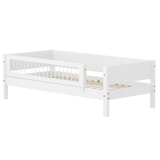 Single Bed with Safety Rail, 90x200 cm, White FLEXA SINGLE_BED daybed-w-front-safety-rail-200x90cm-crossbars-f-wht   90X200 flexa-com.myshopify.com
