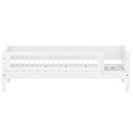 Single Bed with Safety Rail, 90x200 cm, White FLEXA SINGLE_BED daybed-w-front-safety-rail-200x90cm-crossbars-f-wht   90X200 flexa-com.myshopify.com