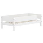 Single Bed with Safety Rail, 90x200 cm, White FLEXA SINGLE_BED daybed-w-front-safety-rail-200x90cm-grooves-f-wht   90X200 flexa-com.myshopify.com