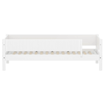 Single Bed with Safety Rail, 90x200 cm, White FLEXA SINGLE_BED daybed-w-front-safety-rail-200x90cm-grooves-f-wht   90X200 flexa-com.myshopify.com