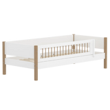 Single Bed with Safety Rail, 90x200 cm, White/Oak flexa-com.myshopify.com  SINGLE_BED