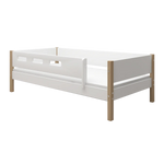 Single Bed with Safety Rail, 90x200 cm, White/Oak SINGLE_BED 200 flexa-com.myshopify.com