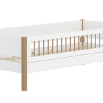 Single Bed with Safety Rail, 90x200 cm, White/Oak SINGLE_BED 90X200 flexa-com.myshopify.com