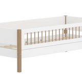 Single Bed with Safety Rail, 90x200 cm, White/Oak SINGLE_BED 90X200 flexa-com.myshopify.com