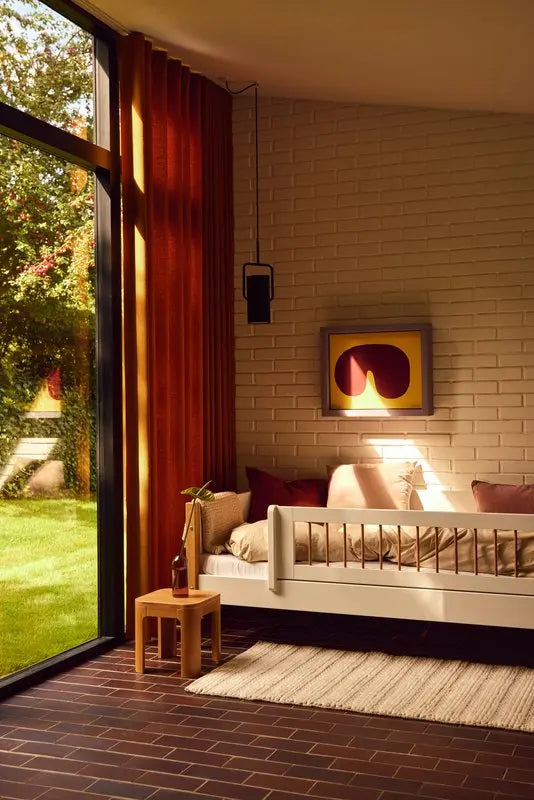 Single Bed with Safety Rail, 90x200 cm, White/Oak SINGLE_BED 90X200 flexa-com.myshopify.com