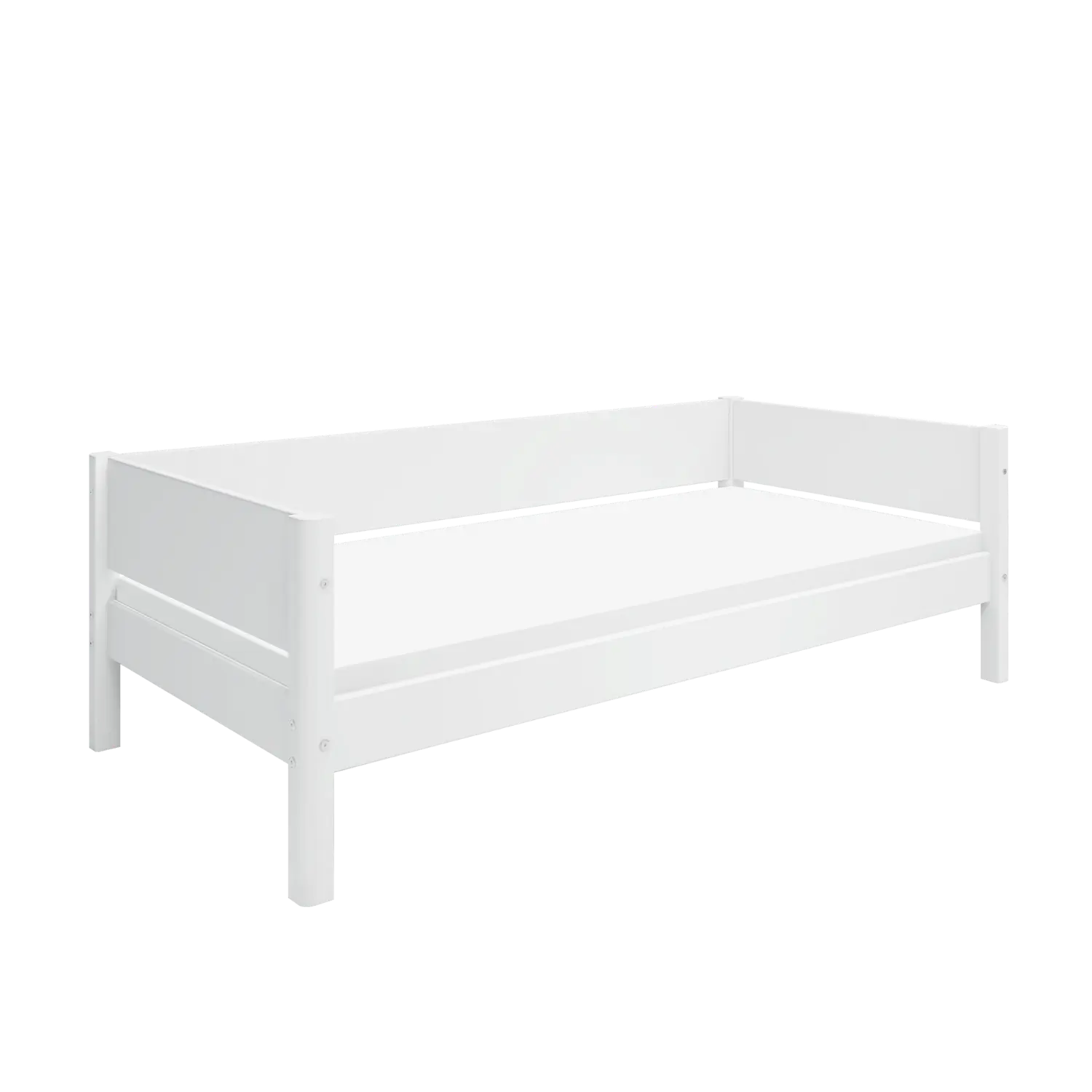 Single Bed with Safety Rail, 90x200 cm, White SINGLE_BED 200 flexa-com.myshopify.com