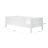 Single Bed with Safety Rail, 90x200 cm, White SINGLE_BED 200 flexa-com.myshopify.com