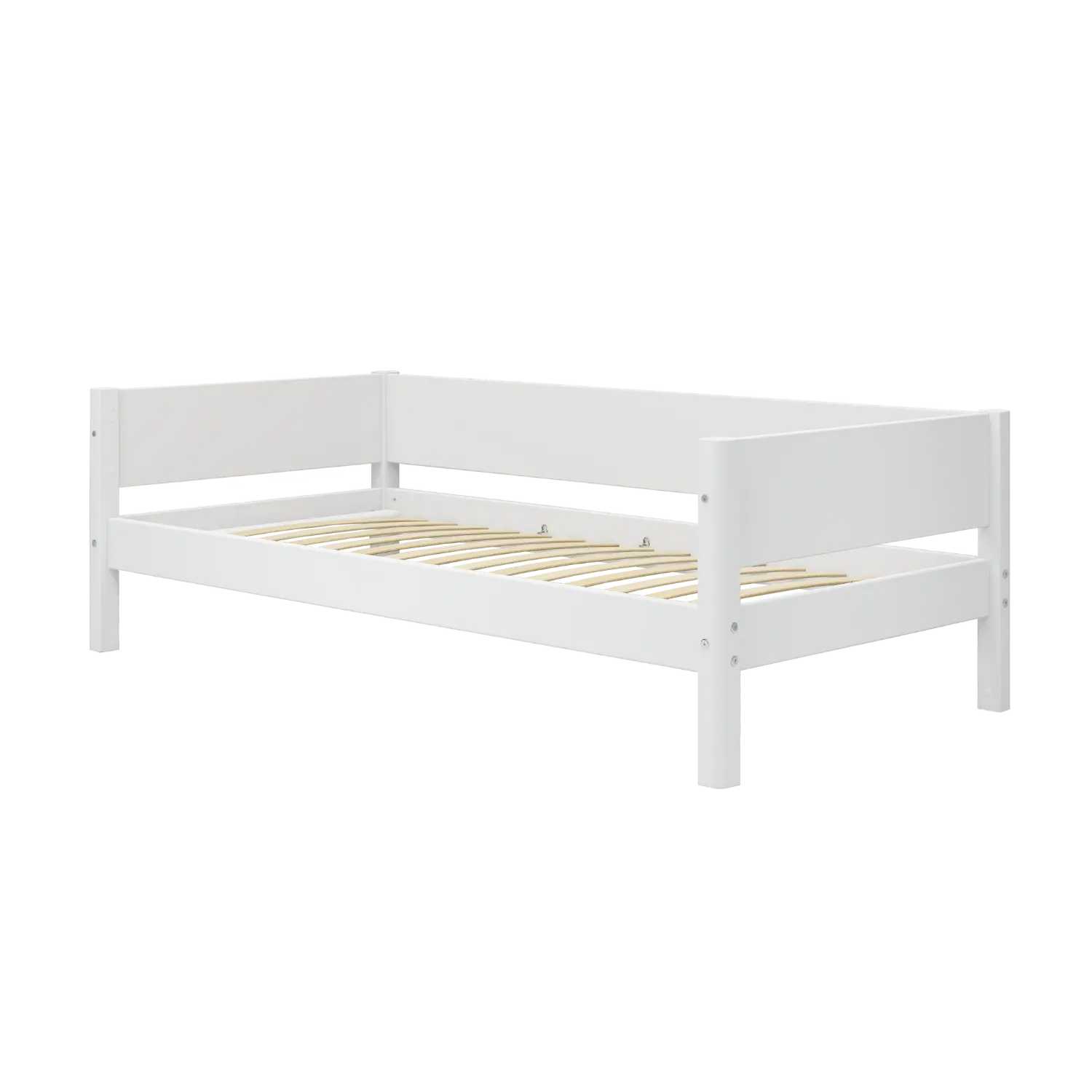 Single Bed with Safety Rail, 90x200 cm, White SINGLE_BED 200 flexa-com.myshopify.com