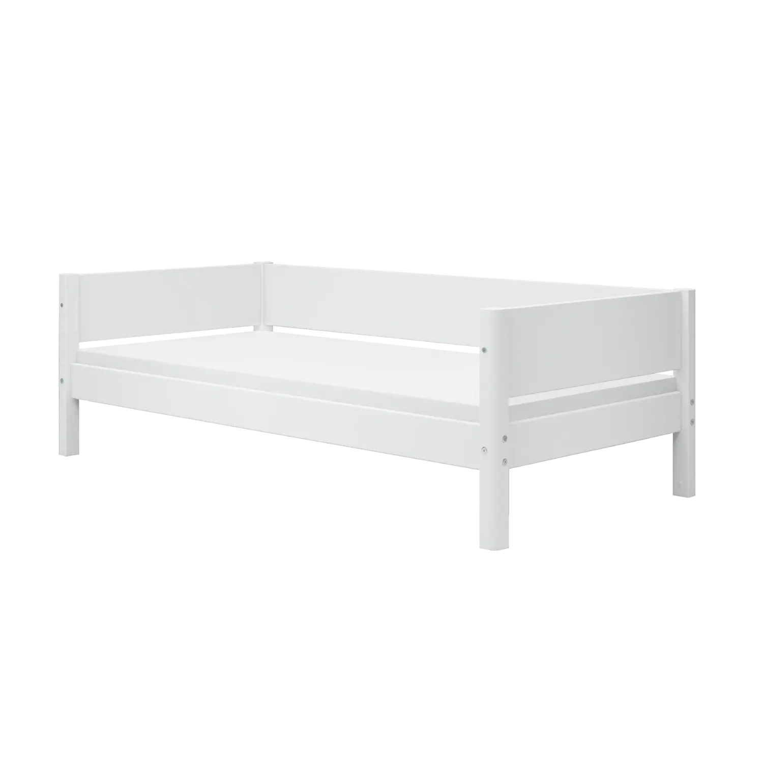 Single Bed with Safety Rail, 90x200 cm, White SINGLE_BED 200 flexa-com.myshopify.com