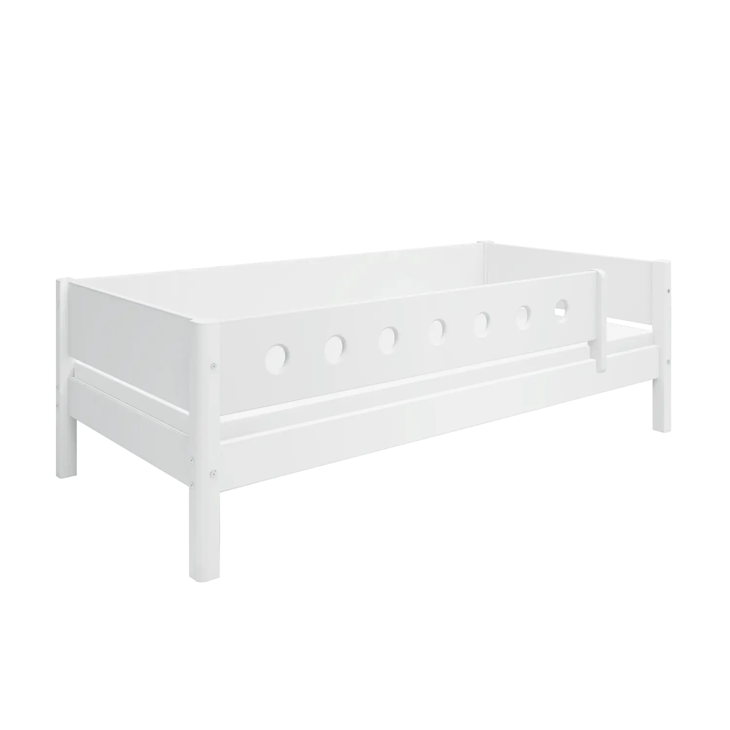 Single Bed with Safety Rail, 90x200 cm, White SINGLE_BED 200 flexa-com.myshopify.com