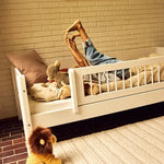 Single Bed with Safety Rail, 90x200 cm, White SINGLE_BED 90X200 flexa-com.myshopify.com