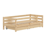 Single Bed with Safety Rail and Storage, 90x200 cm, Pine SINGLE_BED 200 flexa-com.myshopify.com