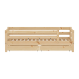 Single Bed with Safety Rail and Storage, 90x200 cm, Pine SINGLE_BED 200 flexa-com.myshopify.com