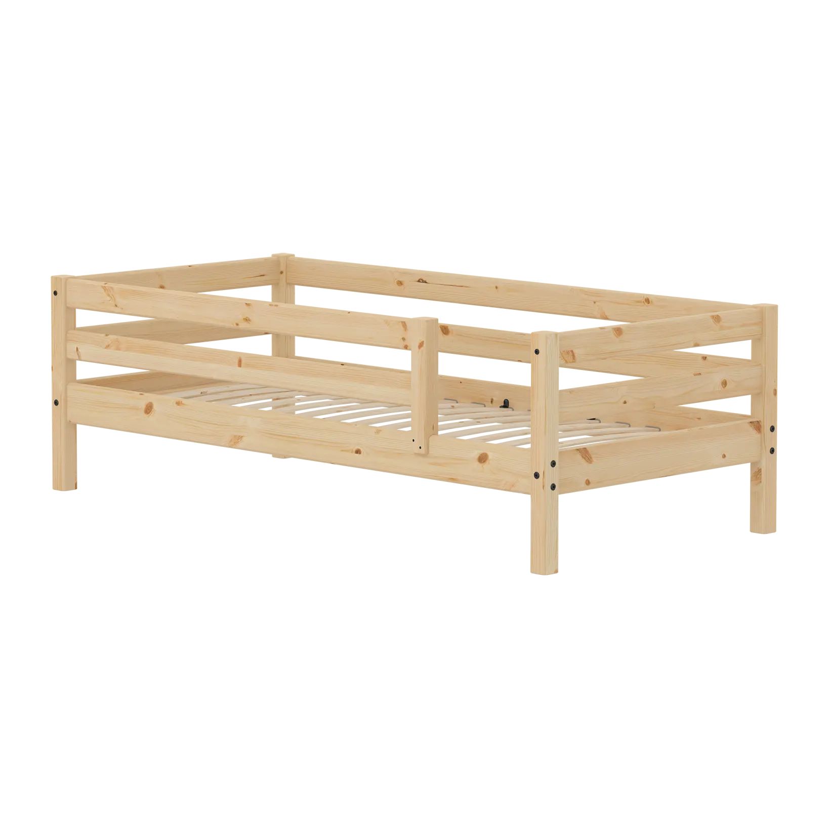 Single Bed with Safety Rails, 90x200 cm, Pine SINGLE_BED 200 flexa-com.myshopify.com