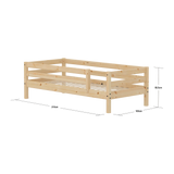 Single Bed with Safety Rails, 90x200 cm, Pine SINGLE_BED 200 flexa-com.myshopify.com