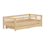 Single Bed with Safety Rails and Storage, 90x200 cm, Pine SINGLE_BED 200 flexa-com.myshopify.com