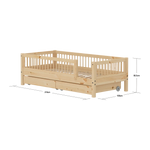 Single Bed with Safety Rails and Storage, 90x200 cm, Pine SINGLE_BED 200 flexa-com.myshopify.com