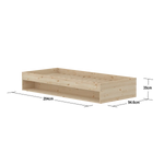Single Bed with Shelf, 90x200 cm, Pine SINGLE_BED 200 flexa-com.myshopify.com