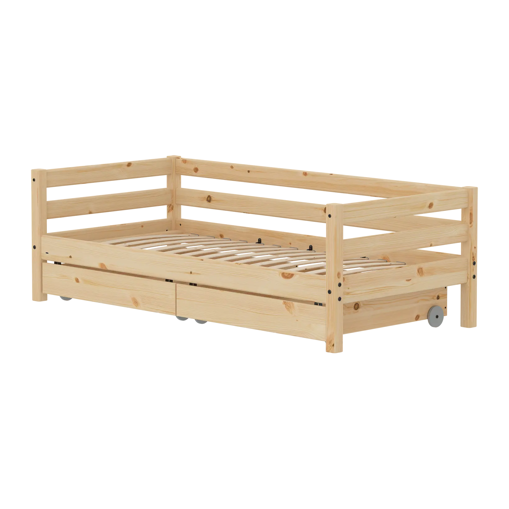 Single Bed with Storage, 90x200 cm, Pine SINGLE_BED 200 flexa-com.myshopify.com