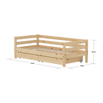 Single Bed with Storage, 90x200 cm, Pine SINGLE_BED 200 flexa-com.myshopify.com