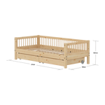 Single Bed with Storage, 90x200 cm, Pine SINGLE_BED 200 flexa-com.myshopify.com