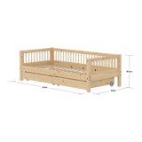 Single Bed with Storage, 90x200 cm, Pine SINGLE_BED 200 flexa-com.myshopify.com