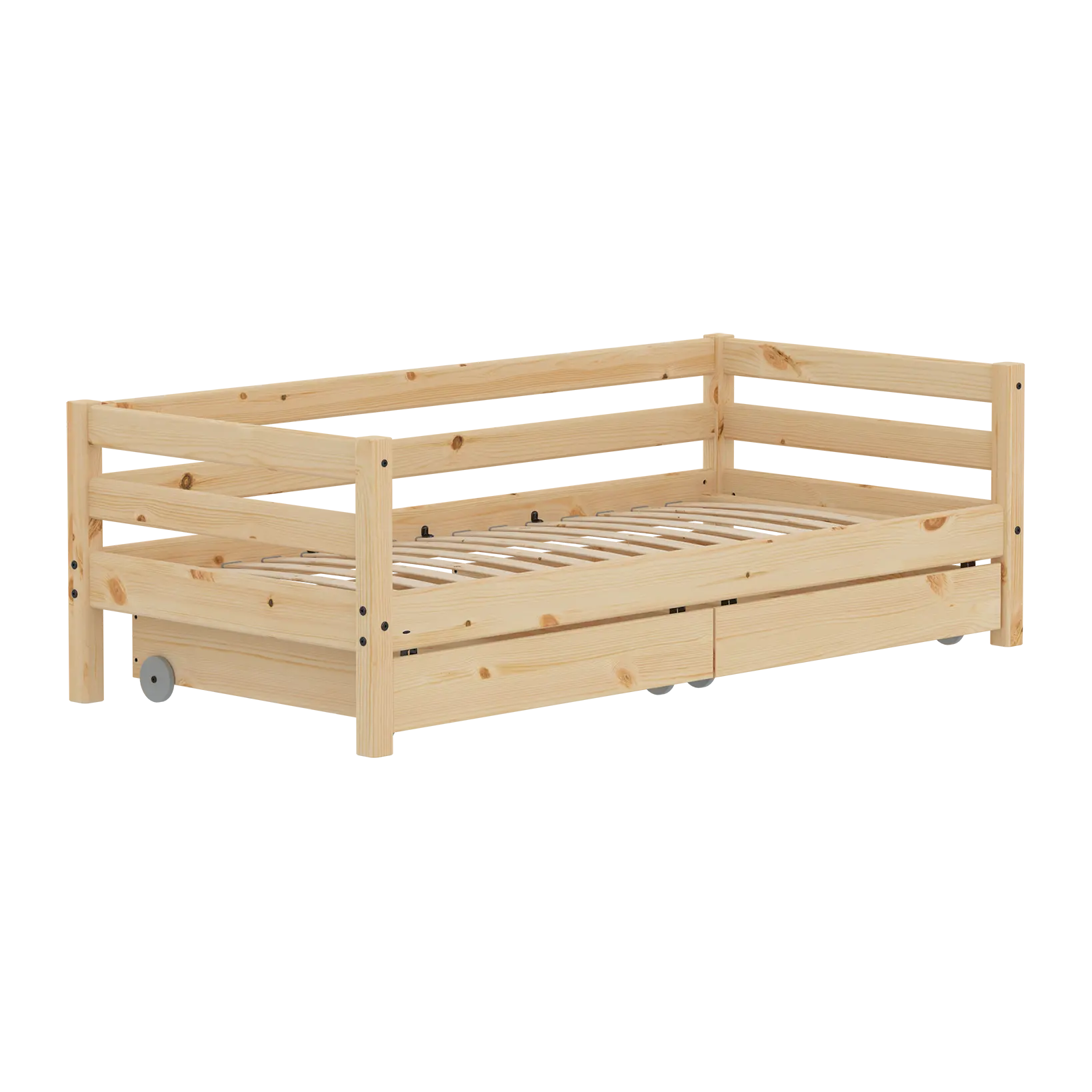 Single Bed with Storage, 90x200 cm, Pine SINGLE_BED 200 flexa-com.myshopify.com