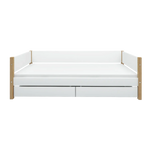 Single Bed with Storage, 90x200 cm, White/Oak SINGLE_BED 200 flexa-com.myshopify.com