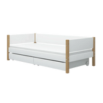 Single Bed with Storage, 90x200 cm, White/Oak SINGLE_BED 200 flexa-com.myshopify.com