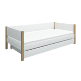 Single Bed with Storage, 90x200 cm, White/Oak SINGLE_BED 200 flexa-com.myshopify.com