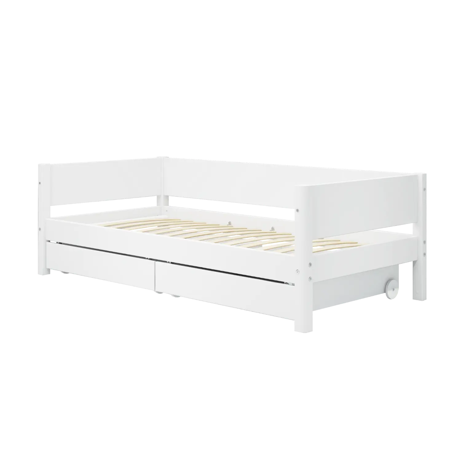 Single Bed with Storage, 90x200 cm, White SINGLE_BED 200 flexa-com.myshopify.com