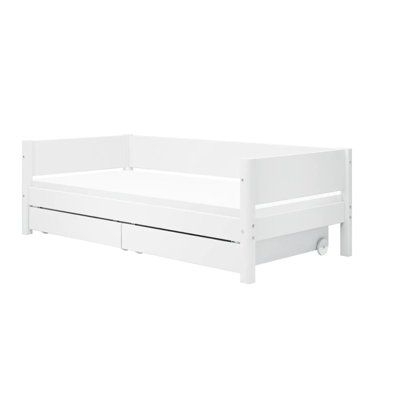 Single Bed with Storage, 90x200 cm, White SINGLE_BED 200 flexa-com.myshopify.com