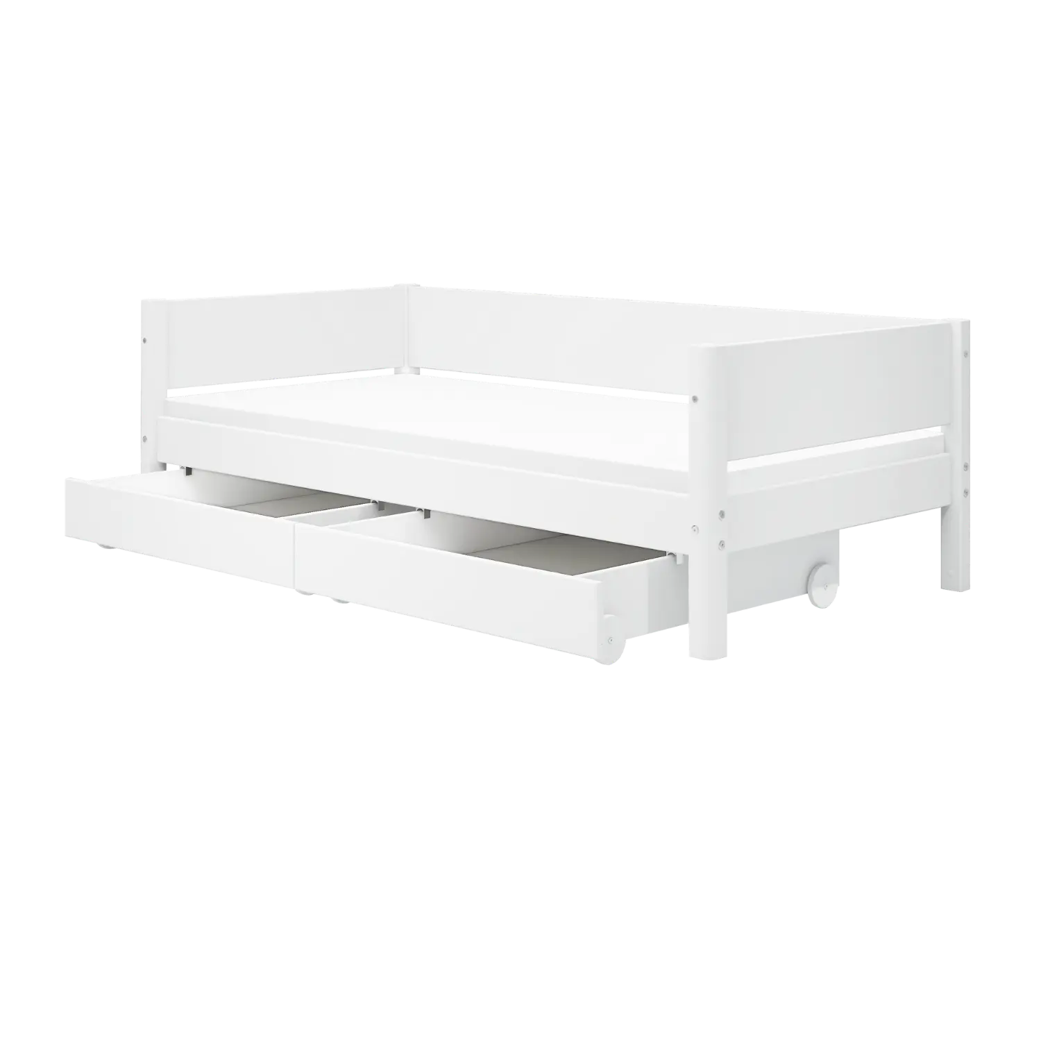 Single Bed with Storage, 90x200 cm, White SINGLE_BED 200 flexa-com.myshopify.com