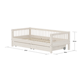 Single Bed with Storage, 90x200 cm, White SINGLE_BED 200 flexa-com.myshopify.com