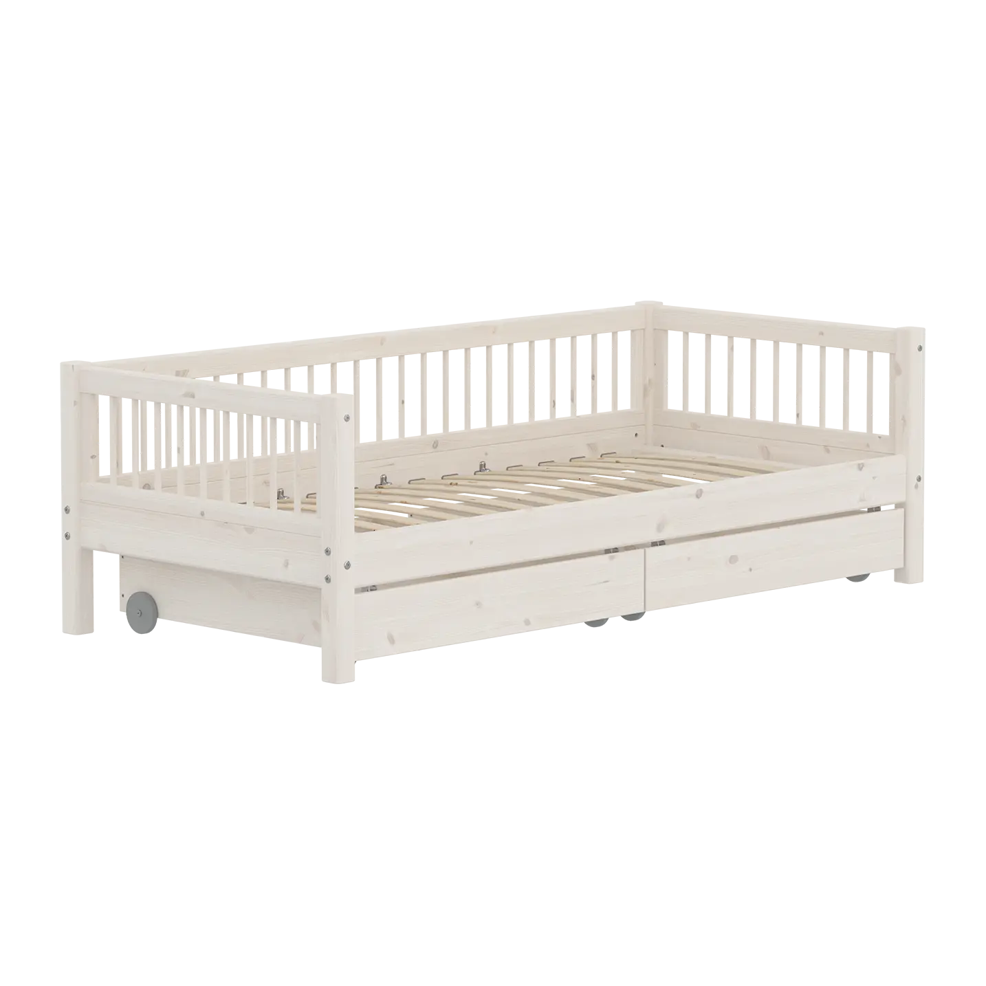 Single Bed with Storage, 90x200 cm, White SINGLE_BED 200 flexa-com.myshopify.com