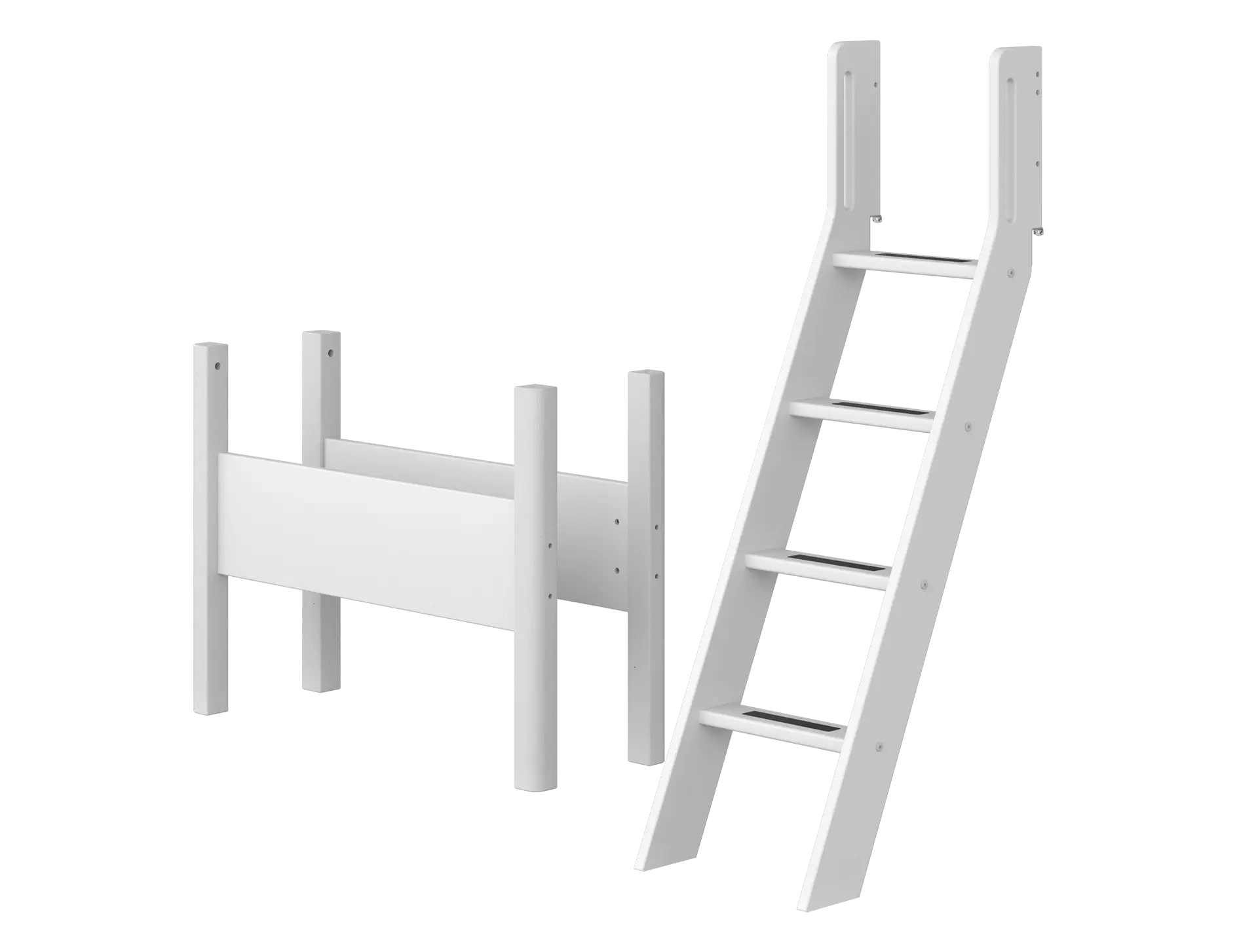 Slanting Ladder and Legs for High Bed 143 cm, 90 cm, White LADDER_LEGS ACTIVE flexa-com.myshopify.com