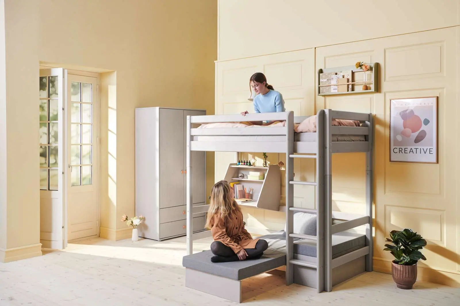 Sofa Module for High Bed 184 cm, 77x180 cm, Grey ACCESSORIES ACTIVE flexa-com.myshopify.com