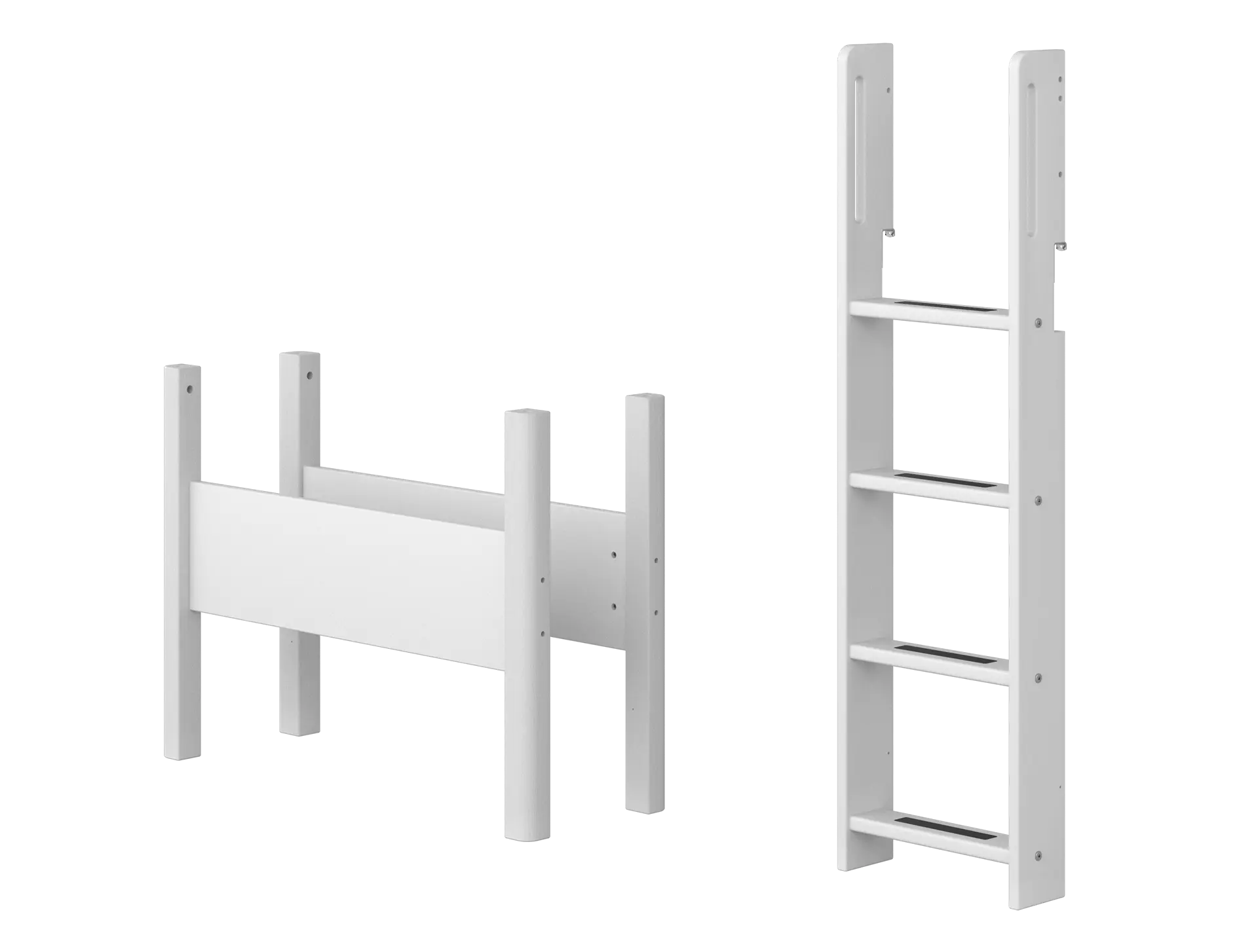 Straight Ladder and Legs for High Bed 143 cm, 90 cm, White LADDER_LEGS ACTIVE flexa-com.myshopify.com