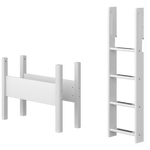 Straight Ladder and Legs for High Bed 143 cm, 90 cm, White LADDER_LEGS ACTIVE flexa-com.myshopify.com